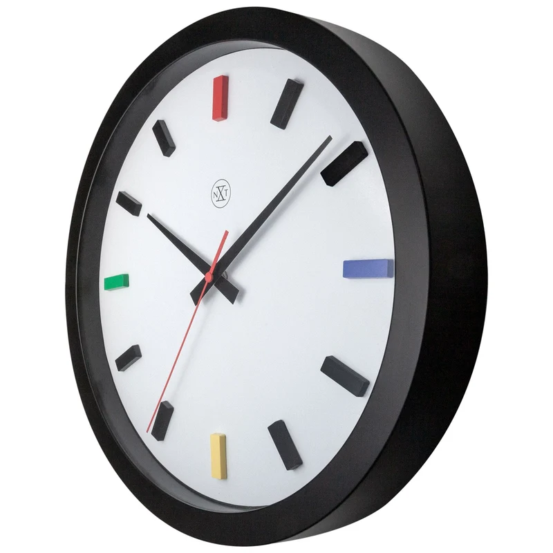 Wall clock 36cm - Silent - Plastic - "Mix"