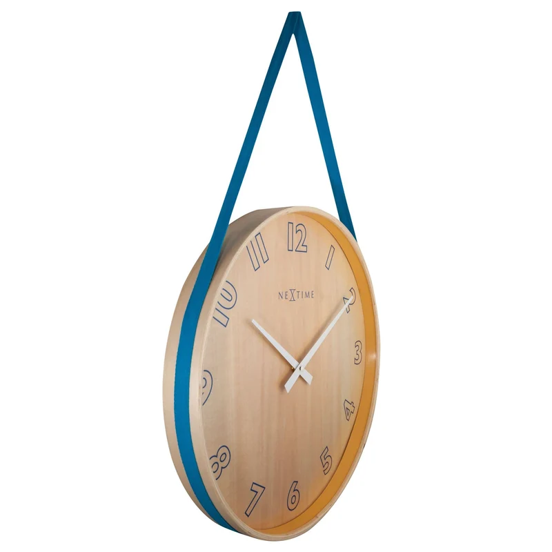Wall clock- 40 cm - Wood/Fabric - 'Loop Big'