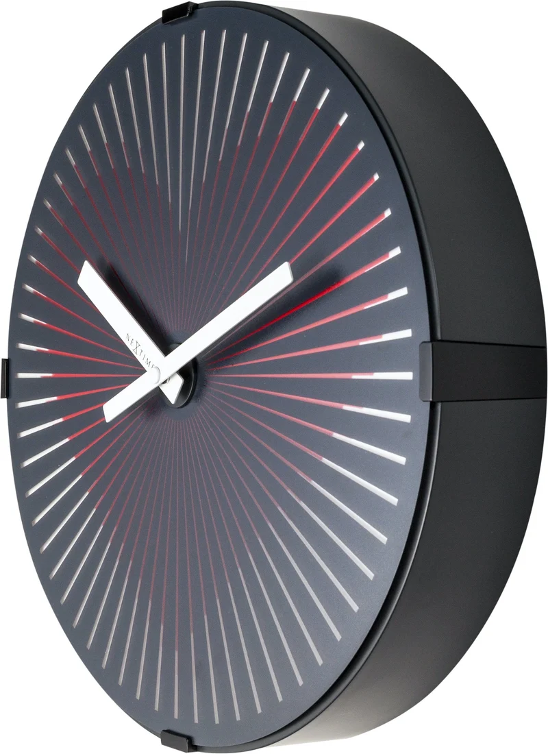 Wall clock- 30 cm - Plastic - Motion clock- 'Motion Heart - Red'