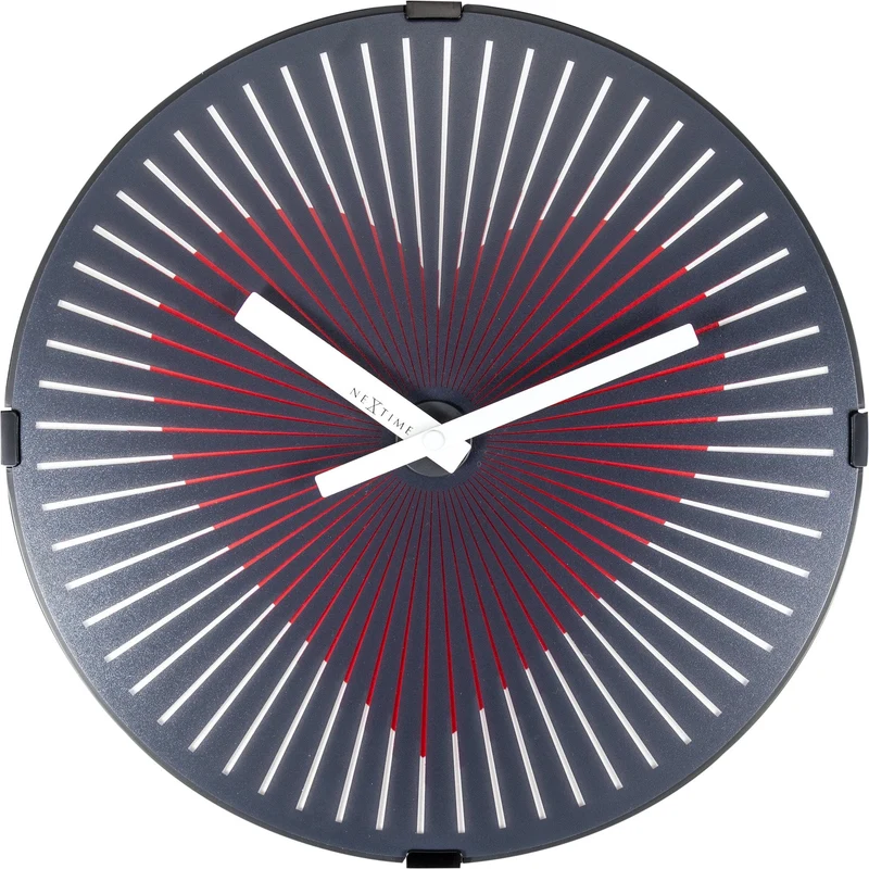 Wall clock- 30 cm - Plastic - Motion clock- 'Motion Heart - Red'