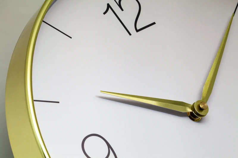 Wall clock 30.5cm-Silent-Gold/Chrome/Grey-Plastic-nXt 'Finesse'