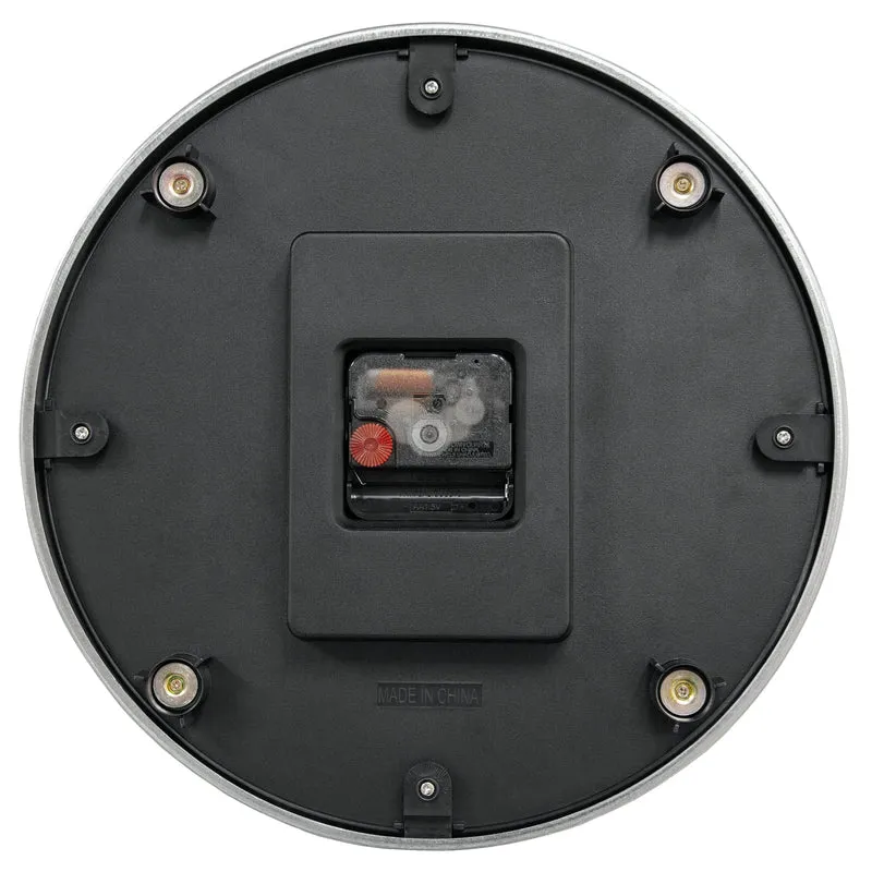 Wall clock 32.3x28x10cm-Silent-White & Black-Aluminium-NeXtime 'Double'