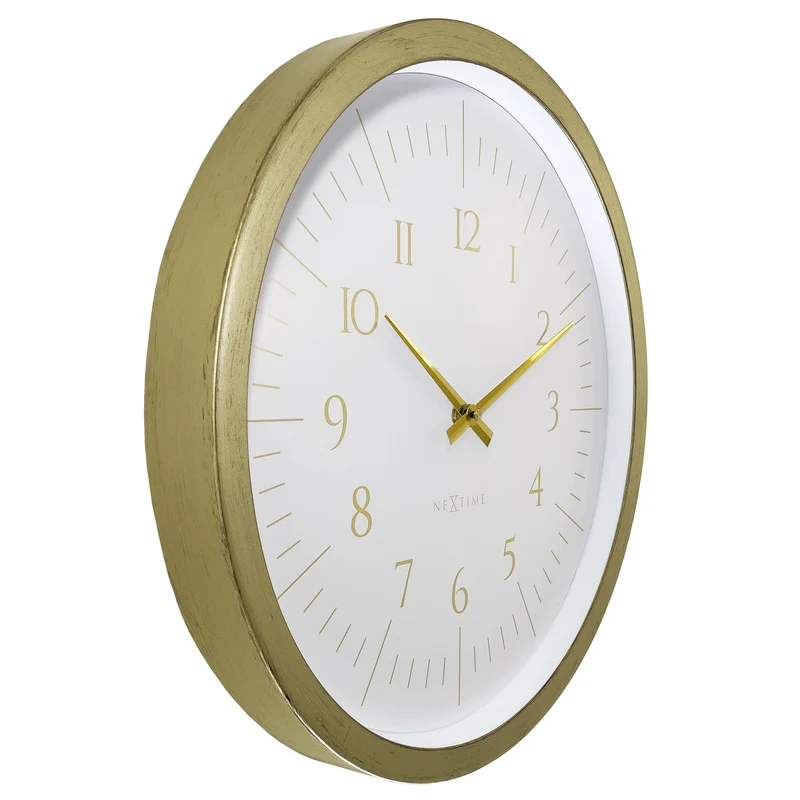 Wall clock 40cm-Black/White-Plastic-NeXtime 'Galaxy'