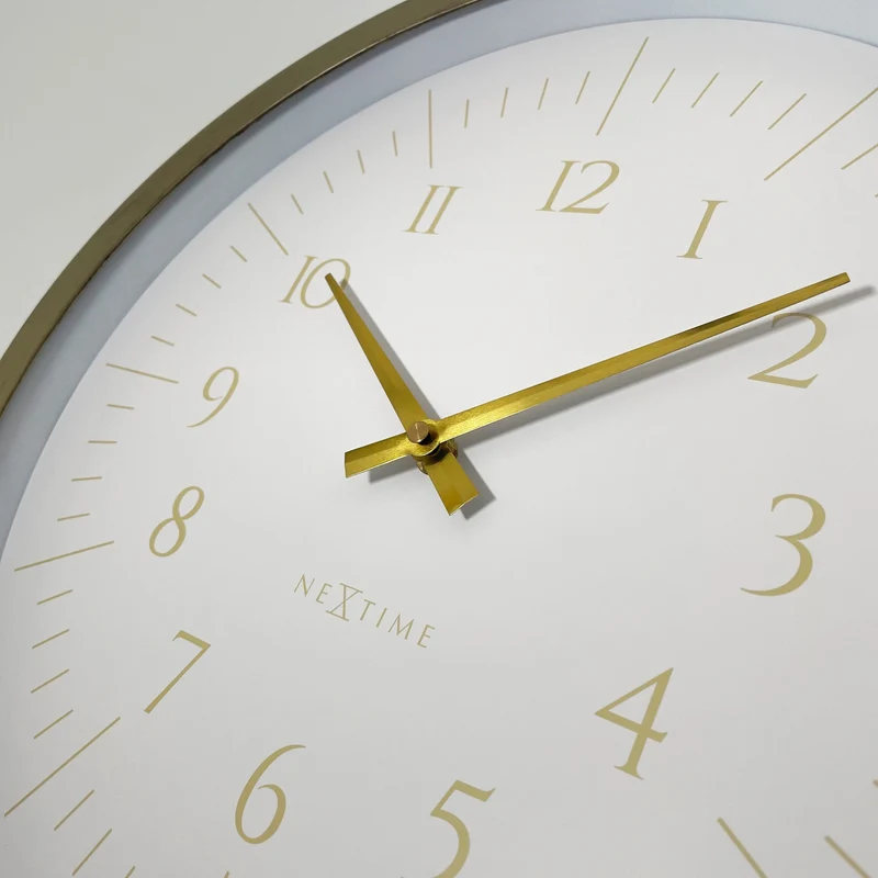 Wall clock 40cm-Black/White-Plastic-NeXtime 'Galaxy'