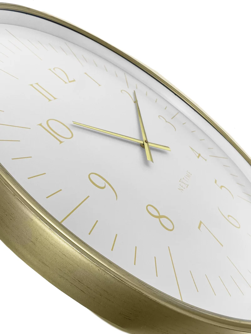 Wall clock 77cm-Black/White-Plastic-NeXtime 'Galaxy Large'