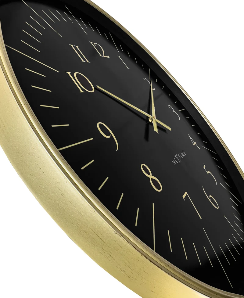 Wall clock 77cm-Black/White-Plastic-NeXtime 'Galaxy Large'