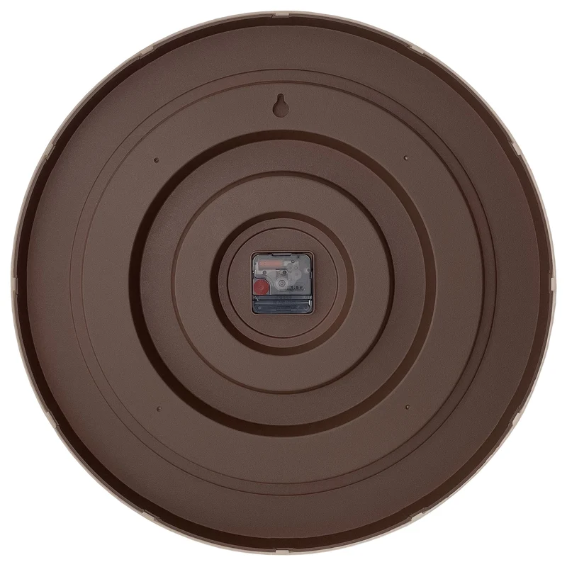 Wall clock 50cm-Silent-Dark Brown/Light Brown-Plastic-NeXtime 'Oslo Large'