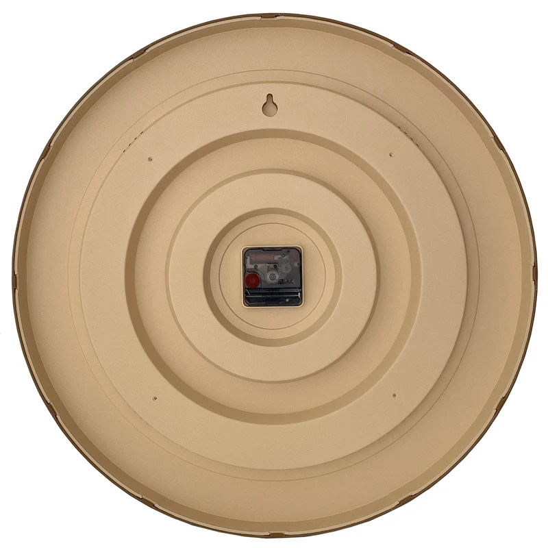 Wall clock 50cm-Silent-Dark Brown/Light Brown-Plastic-NeXtime 'Oslo Large'