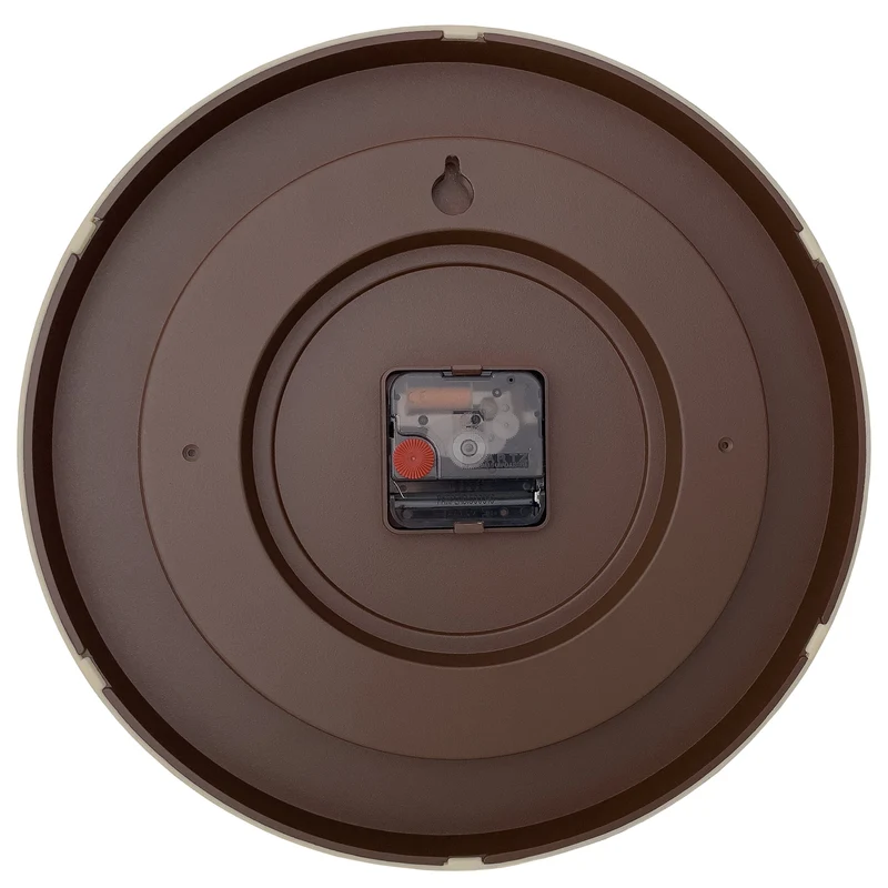Wall clock 30cm-Silent-Dark Brown/Light Brown-Plastic-NeXtime 'Oslo'