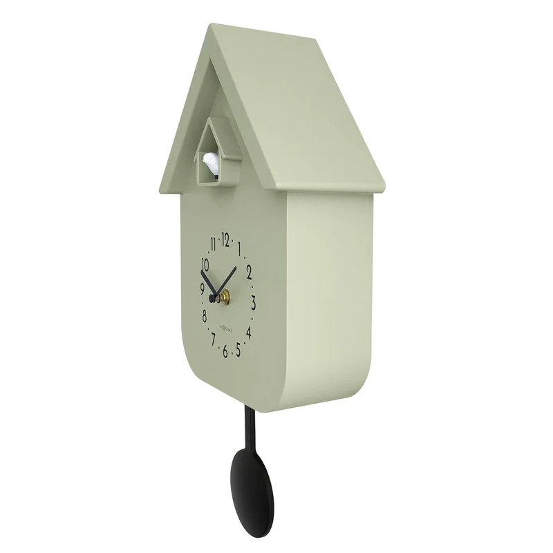 Wall clock 21.5x41.5x8.5cm - Pendulum - Cuckoo -NeXtime 'Twitter'