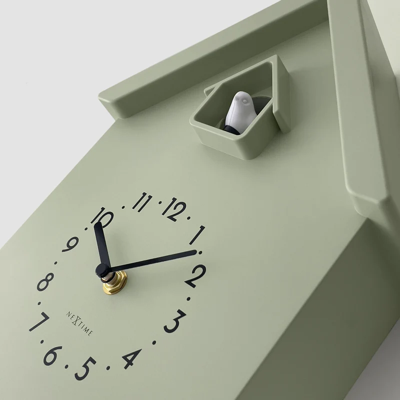 Wall clock 21.5x41.5x8.5cm - Pendulum - Cuckoo -NeXtime 'Twitter'