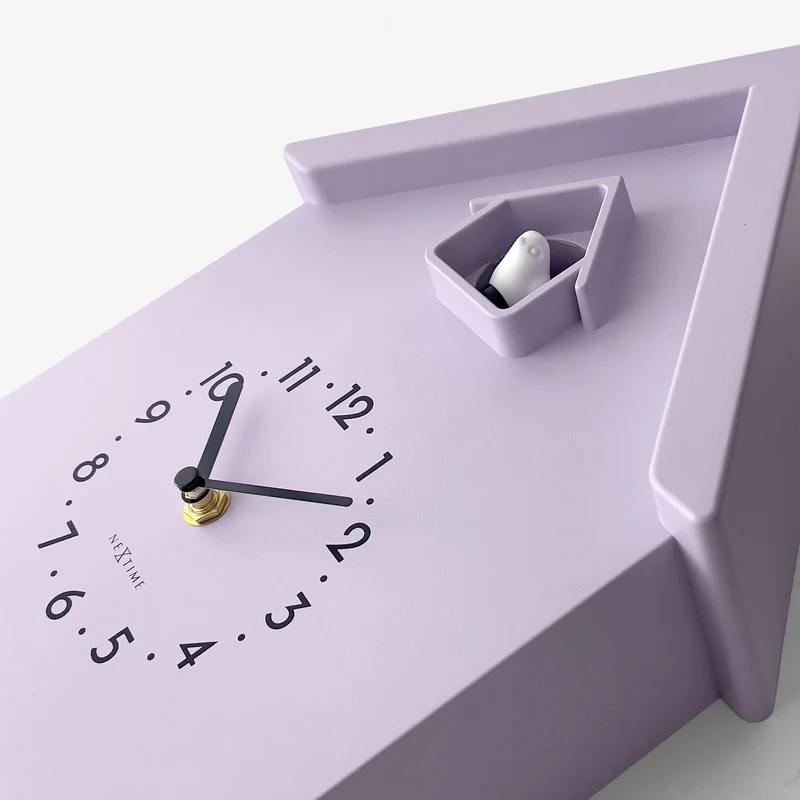 Wall clock 21.5x41.5x8.5cm - Pendulum - Cuckoo -NeXtime 'Twitter'