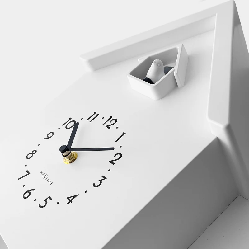 Wall clock 21.5x41.5x8.5cm - Pendulum - Cuckoo -NeXtime 'Twitter'