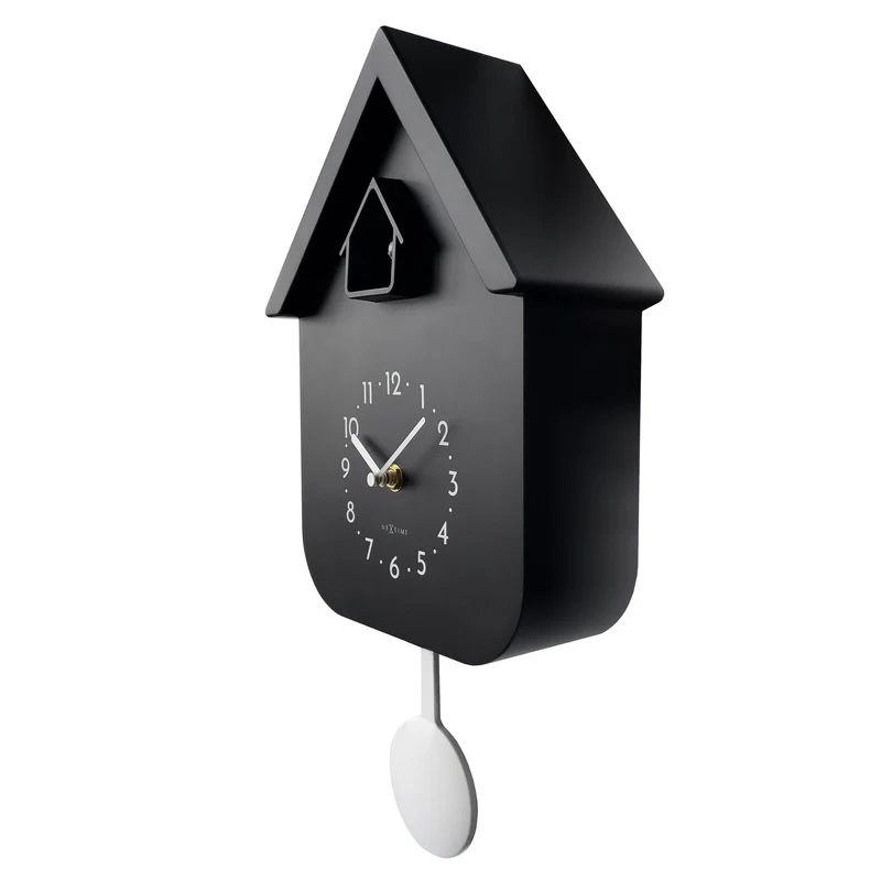 Wall clock 21.5x41.5x8.5cm - Pendulum - Cuckoo -NeXtime 'Twitter'