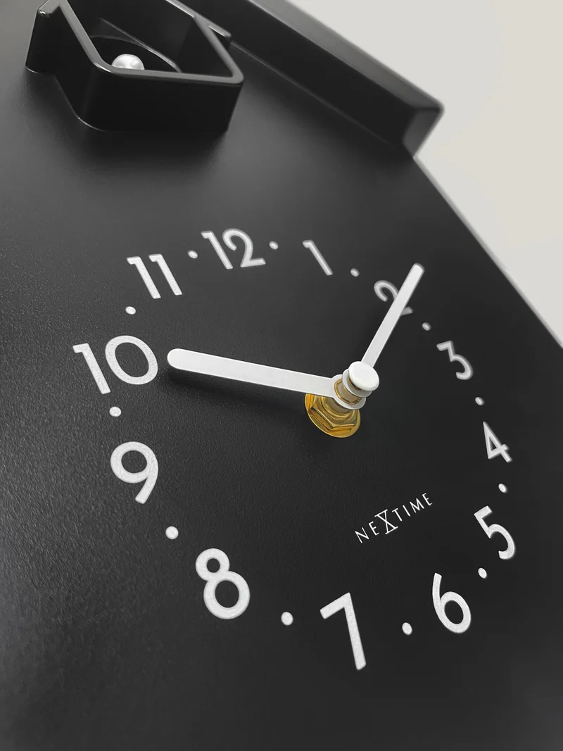 Wall clock 21.5x41.5x8.5cm - Pendulum - Cuckoo -NeXtime 'Twitter'