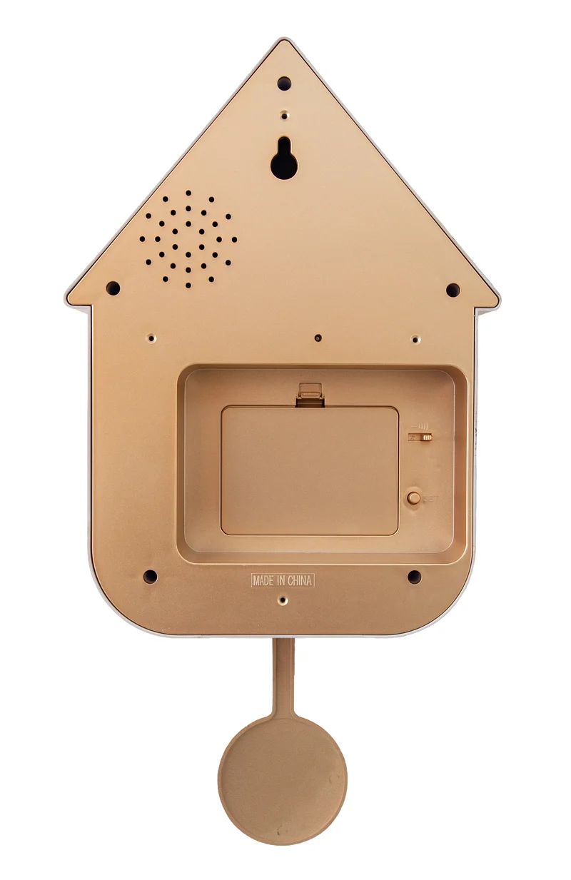 Wall clock 21.5x41.5x8.5cm - Pendulum - Cuckoo -NeXtime 'Twitter'