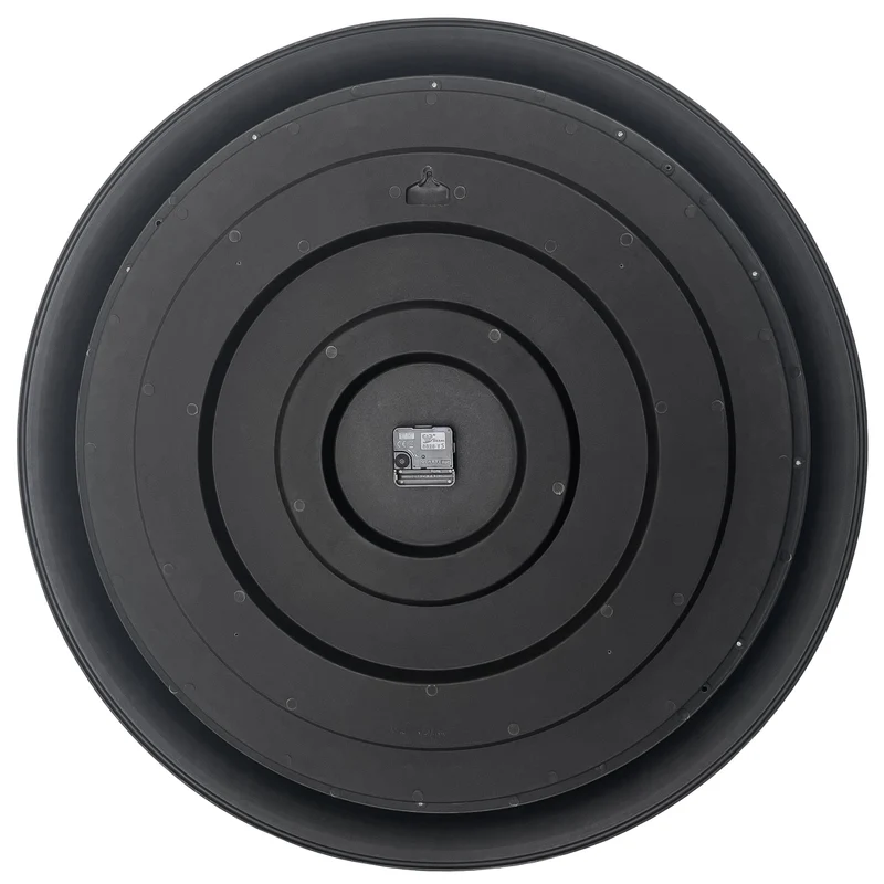 Wall clock 76cm-Black/Grey-Plastic-NeXtime 'Chopin Large'