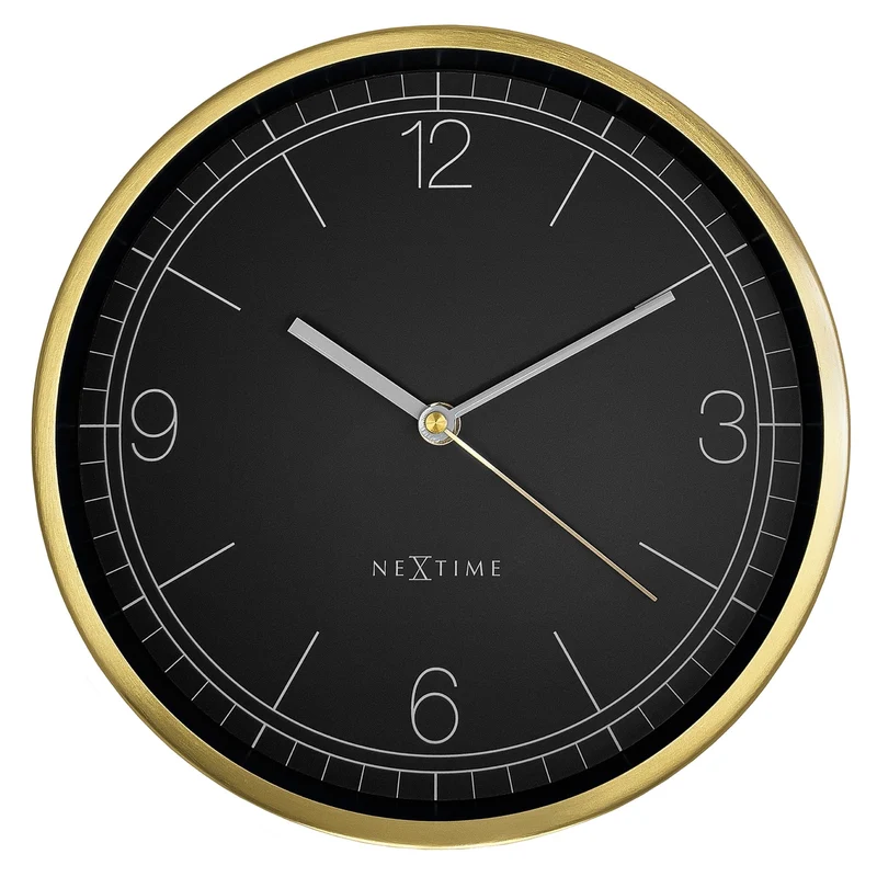 Wall clock 25cm-Silent-Green/Turquoise/White/Black-Metal-NeXtime 'Bolero'