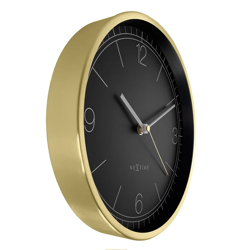 Wall clock 25cm-Silent-Green/Turquoise/White/Black-Metal-NeXtime 'Bolero'