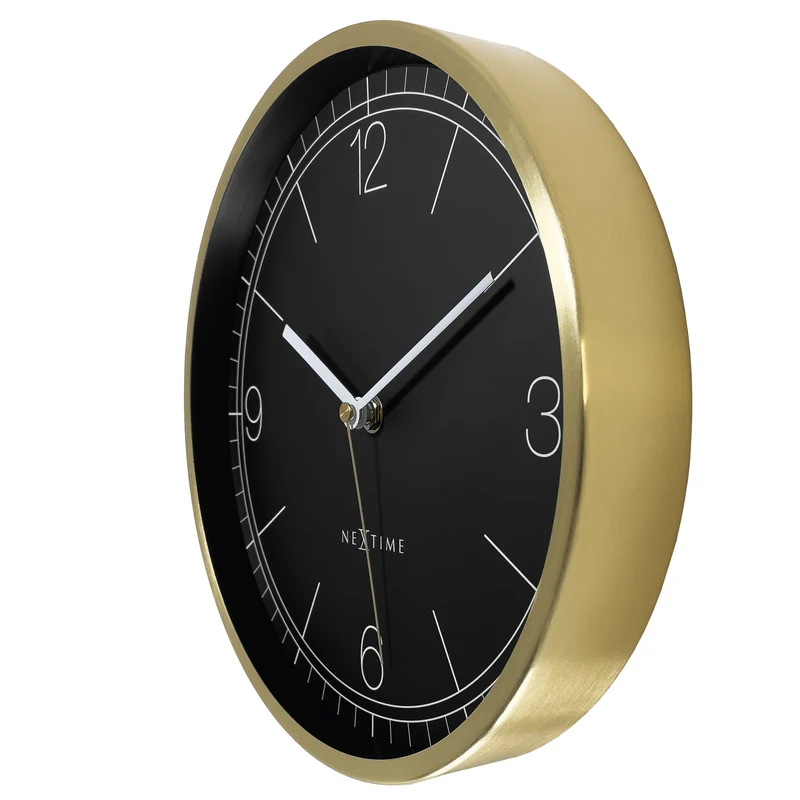 Wall clock 25cm-Silent-Green/Turquoise/White/Black-Metal-NeXtime 'Bolero'