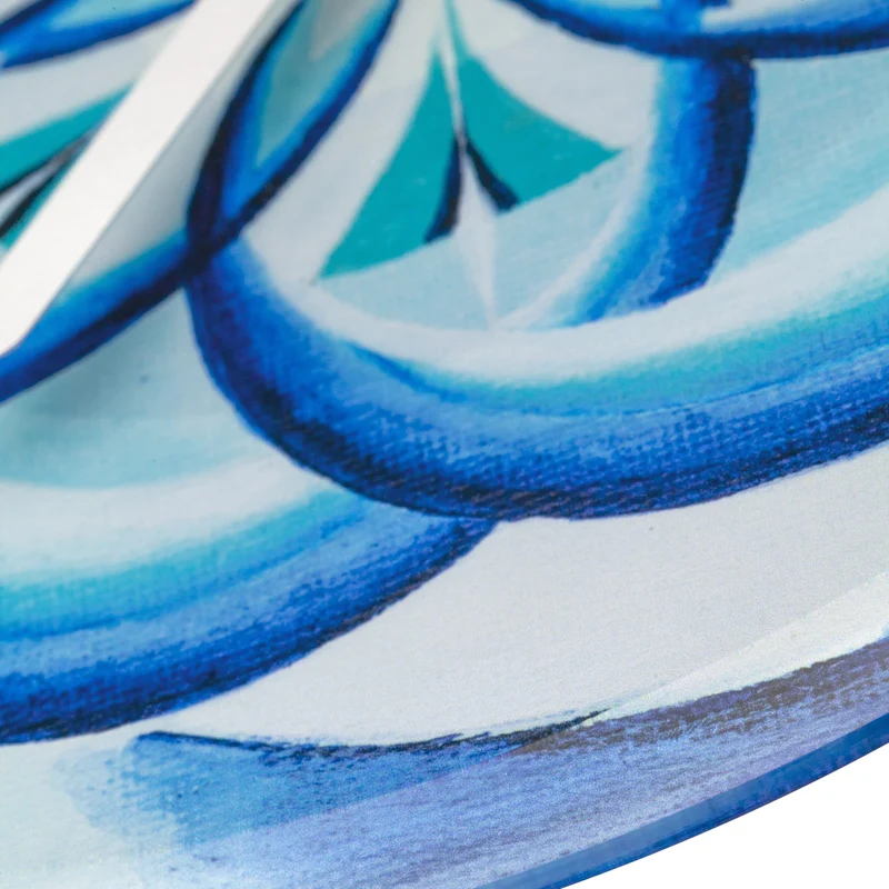 Table/Wall clock 20cm - Silent - Blue - Tempered Glass - "Cosmo Table"