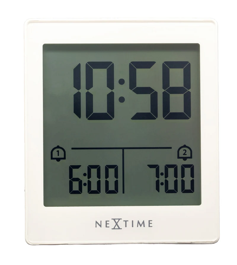Digital Table Alarm Clock 7.7x8.9x3cm-RCC-ABS-NeXtime-"Wake Up"