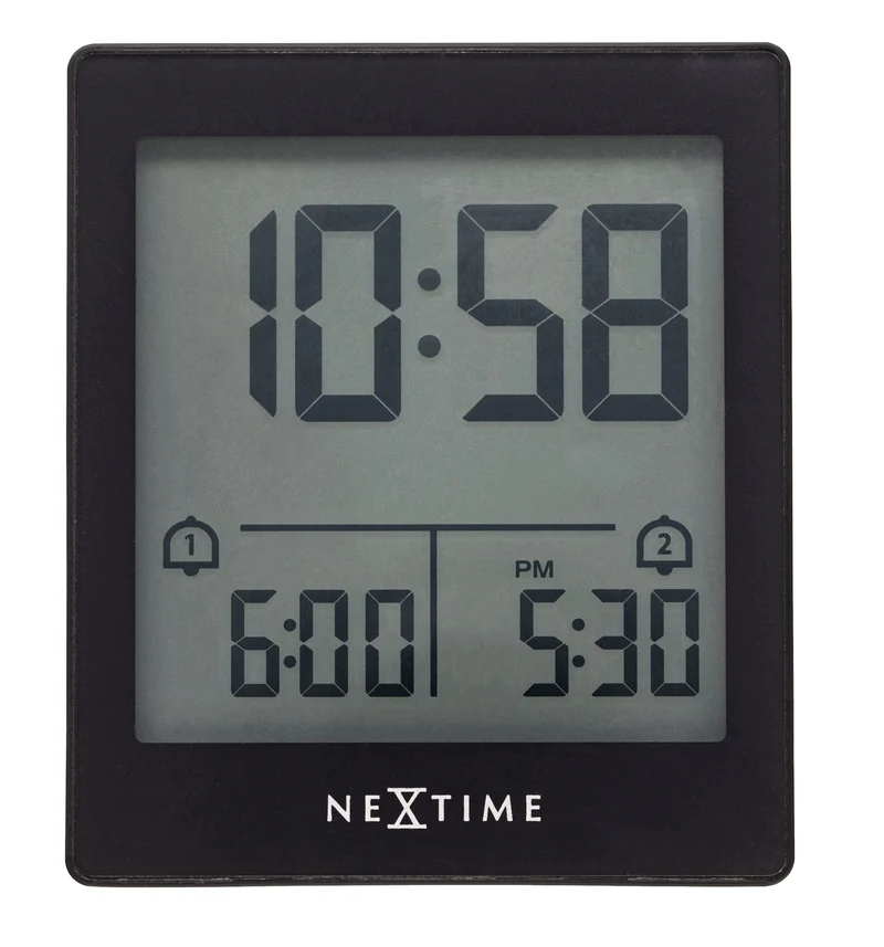 Digital Table Alarm Clock 7.7x8.9x3cm-RCC-ABS-NeXtime-"Wake Up"