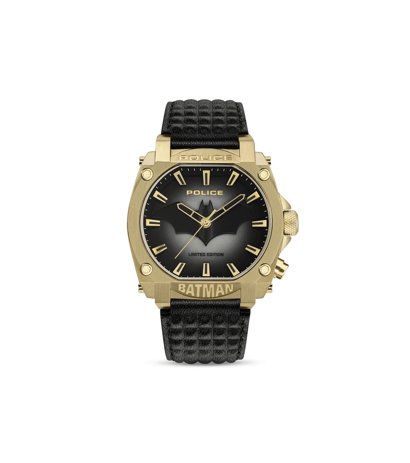 Police Forever Batman PEWGD0022602 Herrenuhr Schwarz/Gold • Limitierte Edition • Hintergrundbeleuchtung