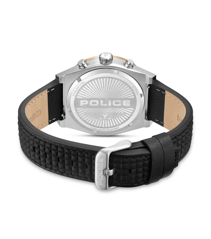 Police Modula 1.0 PEWGC00923X0 Herrenuhr Schwarz • Carbon-Lünette mit Wechselsystem • Multifunktionswerk