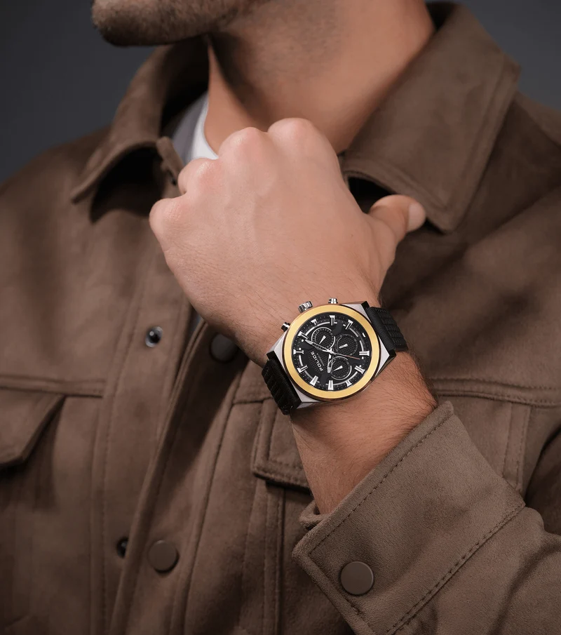 Police Modula 1.0 PEWGC00923X0 Herrenuhr Schwarz • Carbon-Lünette mit Wechselsystem • Multifunktionswerk