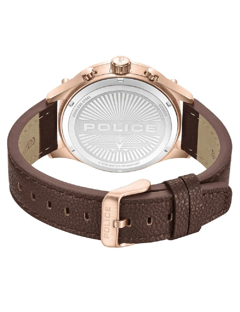 Police Wadden PEWGC0054204 Herrenuhr Braun • Quarz-Chronograph • Mineralglas