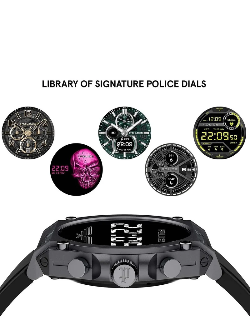 Police My Avatar PEIUN0000102 Herrenuhr Schwarz • Smartwatch • IP68 Wasserschutz