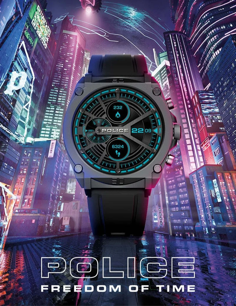 Police My Avatar PEIUN0000102 Herrenuhr Schwarz • Smartwatch • IP68 Wasserschutz