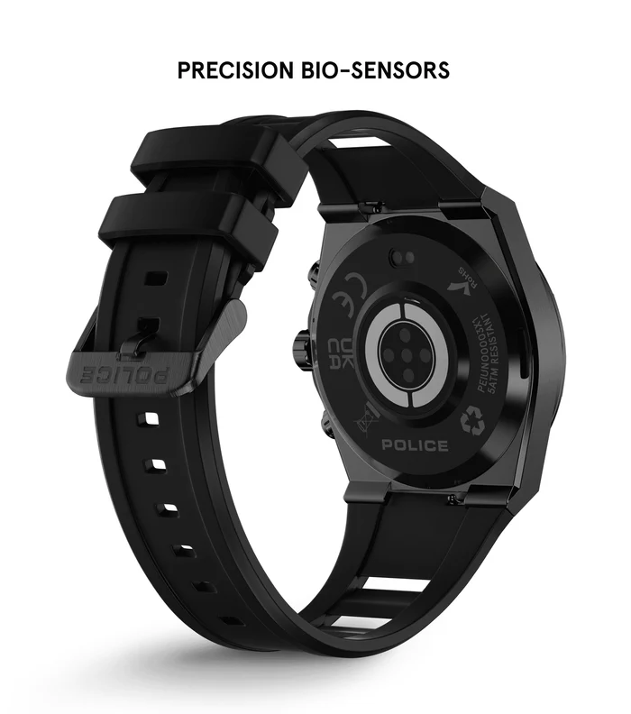 Police My.Avatar.2 PEIUN00003X1 Herrenuhr Schwarz/Blau • AMOLED-Display • Smartwatch mit Schnellladung