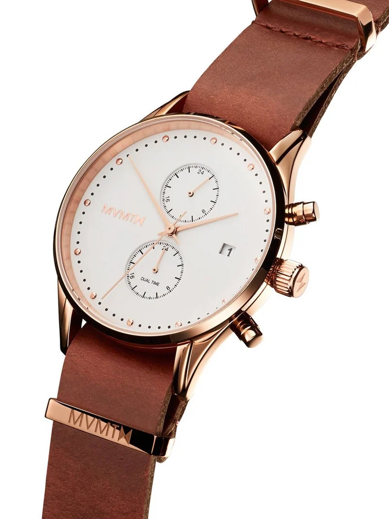 MVMT Voyager MV01-RGNA2 Herrenuhr Roségold • Mineralglas • 10 ATM Wasserdicht