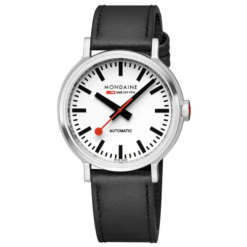 Mondaine Original MST.4161B.LBV Herrenuhr Schwarz • Automatikwerk Sellita SW200-1 • Saphirglas