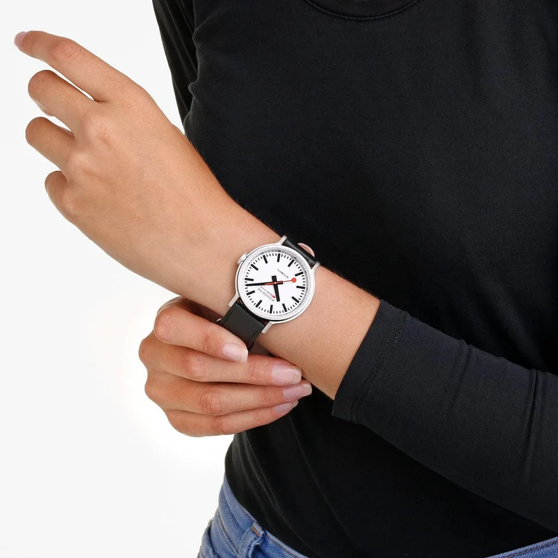 Mondaine Original MST.4161B.LBV Herrenuhr Schwarz • Automatikwerk Sellita SW200-1 • Saphirglas