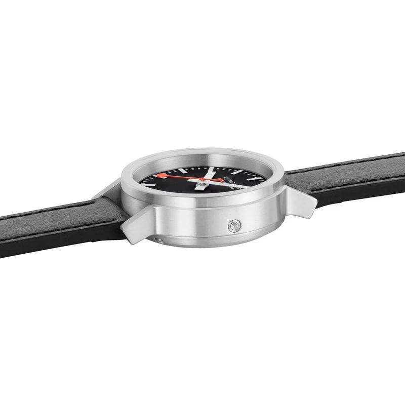 Mondaine Stop2go MST.34020.LBV.SET Damenuhr Schwarz • Saphirglas • Swiss Made Quarzwerk