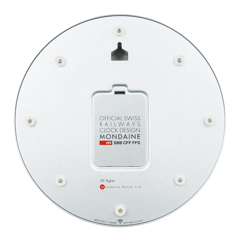 Mondaine stop2go MSM.25S11.1 Armbanduhr Weiß • WiFi-Synchronisation • Ikonisches Schweizer Bahnhofsuhren-Design