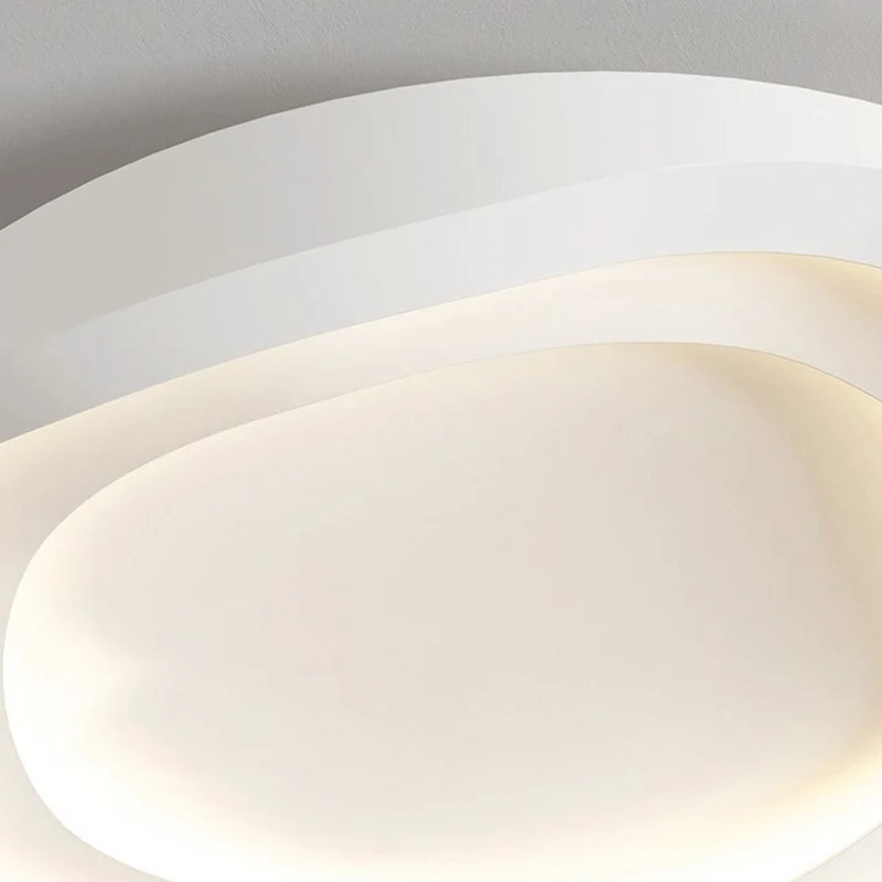 Dimbare LED Plafondlamp Wit Golvend Design Flush Mount 40-60cm Afstandsbediening Modern Scandinavisch | Sansoti