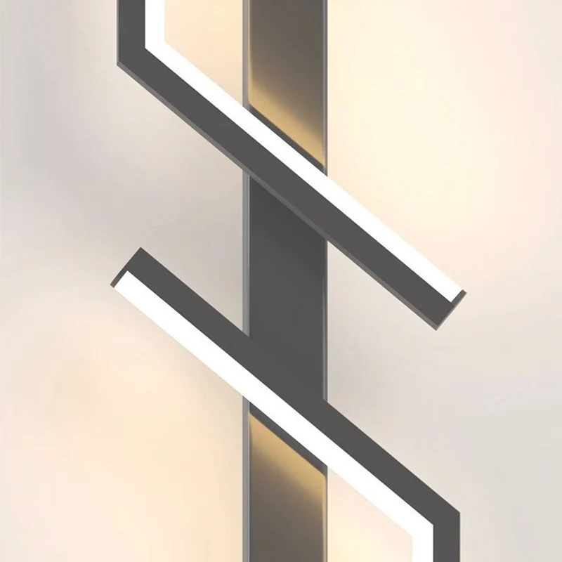 LED Wandlamp Dimbaar Lineair Goud Zwart Modern Minimalistisch Design Instelbaar Licht Woonkamer Slaapkamer | Sansoti