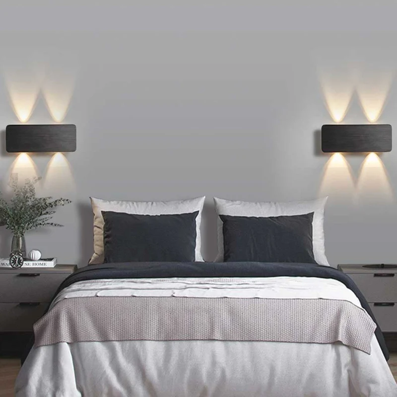Moderne Rechthoekige LED Wandlamp Aluminium Minimalistisch Design 5 Kleuren Sfeerverlichting Gang Woonkamer | Sansoti