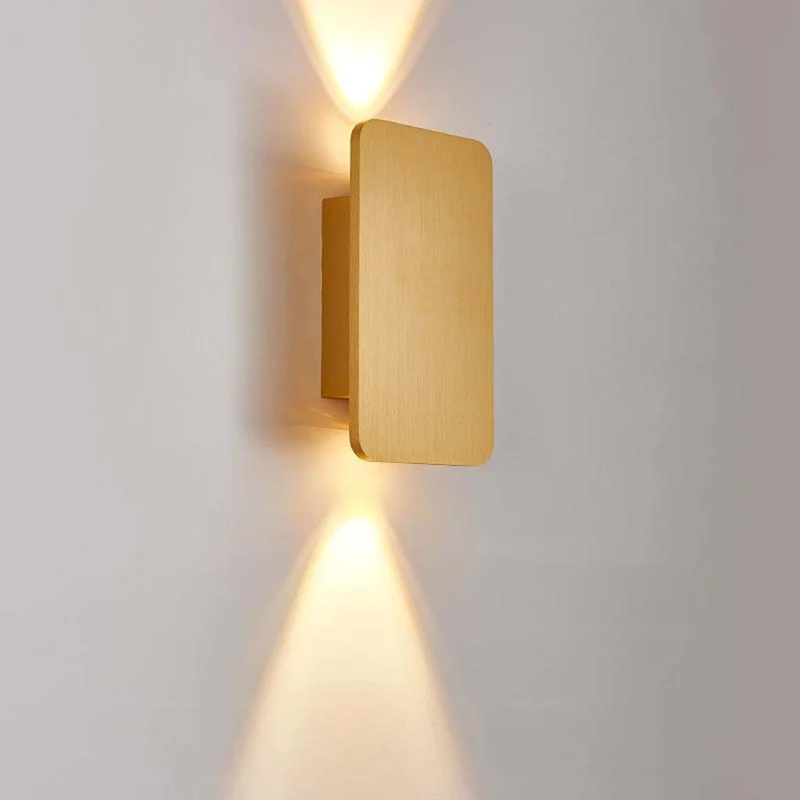 Moderne Rechthoekige LED Wandlamp Aluminium Minimalistisch Design 5 Kleuren Sfeerverlichting Gang Woonkamer | Sansoti