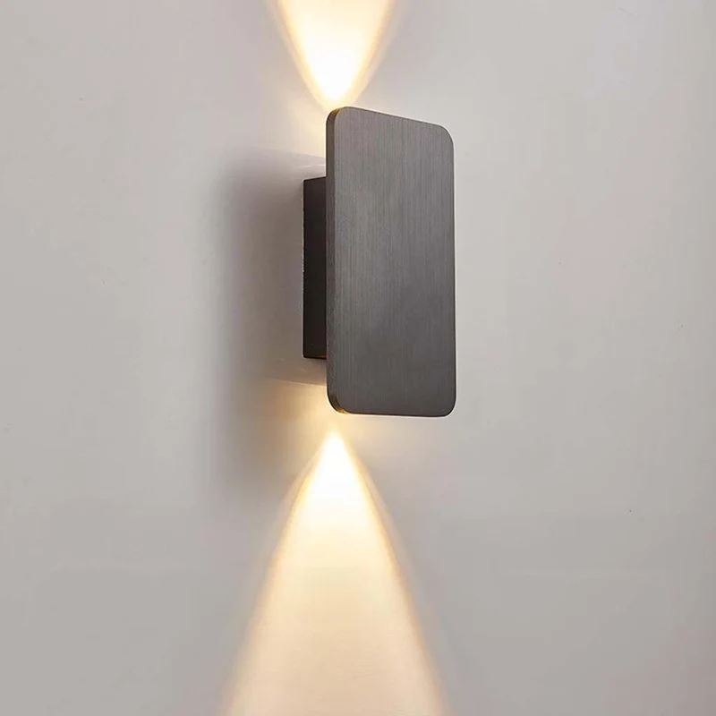 Moderne Rechthoekige LED Wandlamp Aluminium Minimalistisch Design 5 Kleuren Sfeerverlichting Gang Woonkamer | Sansoti