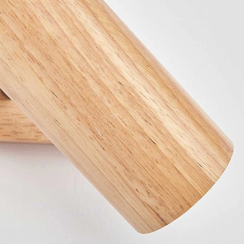 Verstelbare LED Railspot Hout Plafond Wand Verlichting Natuurlijk Design Sfeervolle Accentverlichting Woonruimtes | Sansoti