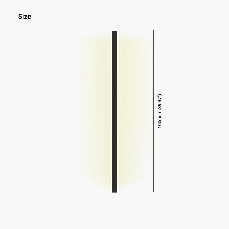 Lineaire LED Wandlamp Aluminium Dimbaar Zwart Wit Modern Smal Design Slaapkamer Woonkamer Sfeerverlichting | Sansoti