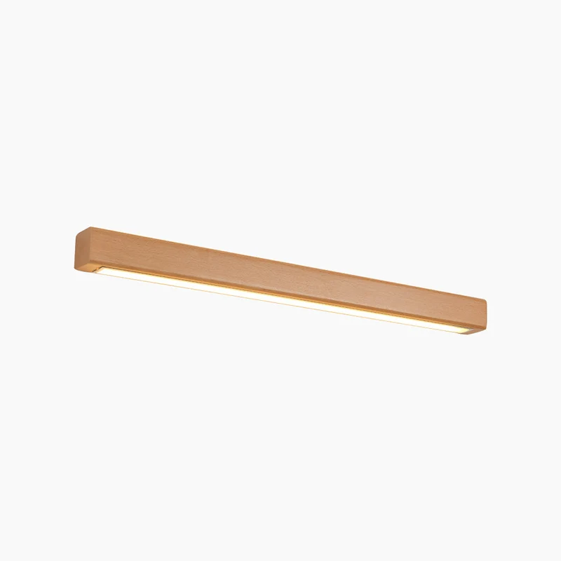 Wandlamp Hout LED Lichtbalk Lineair 60-180cm Verstelbaar Licht Scandinavisch Design Slaapkamer Woonkamer | Sansoti