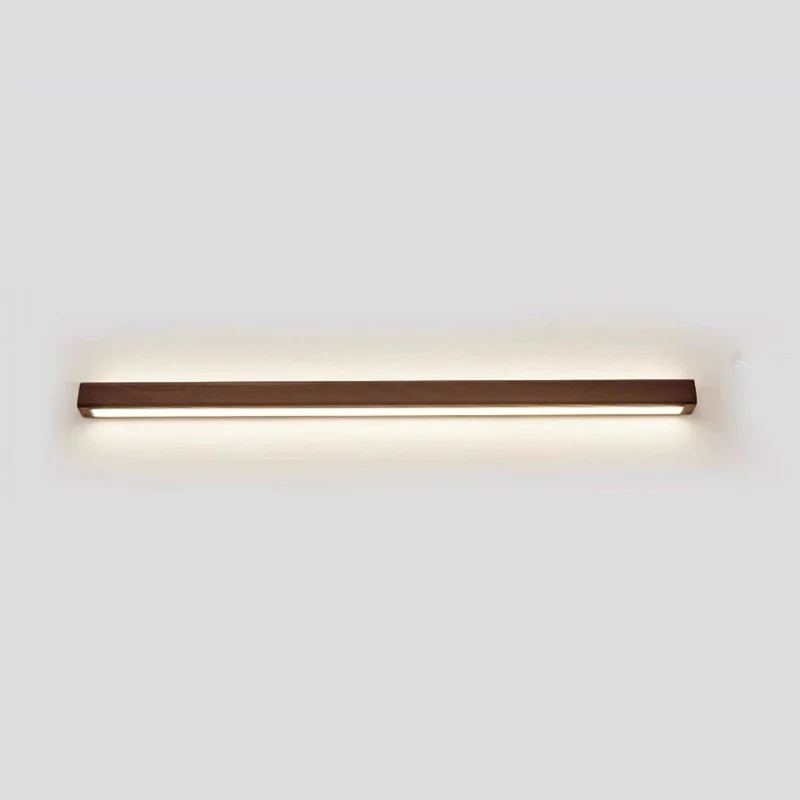 Wandlamp Hout LED Lichtbalk Lineair 60-180cm Verstelbaar Licht Scandinavisch Design Slaapkamer Woonkamer | Sansoti