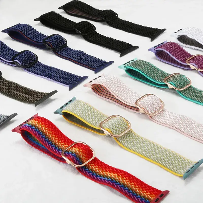 Elastische Nylon Smartwatchband Verwisselbaar Polsbandje Comfortabel Duurzaam Design Sportief Actief | Sansoti