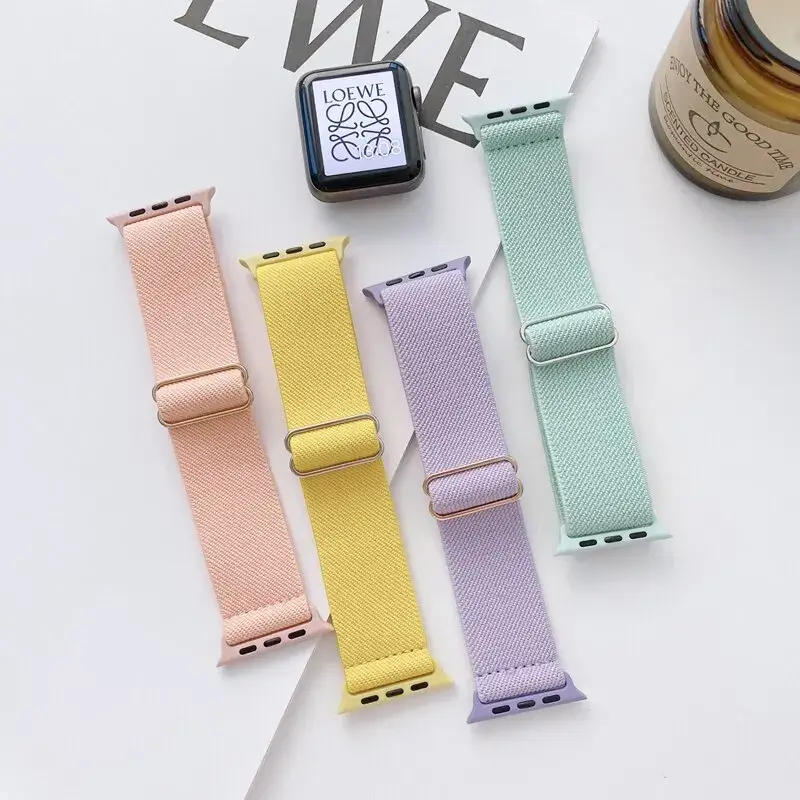 Elastische Nylon Smartwatchband Verwisselbaar Polsbandje Comfortabel Duurzaam Design Sportief Actief | Sansoti